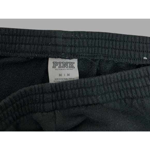 Victoria's Secret Black Joggers Sz M Sweatpants 26" Inseam Lounge Athletic Pant - Picture 3 of 6